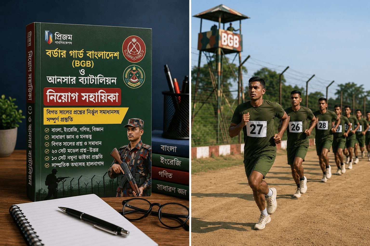 বিজিবি ও আনসার ব্যাটালিয়ন নিয়োগ পরীক্ষা