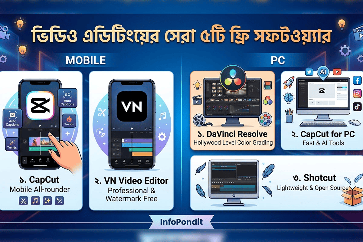 ওয়াটারমার্ক ছাড়া ভিডিও এডিটিং অ্যাপ